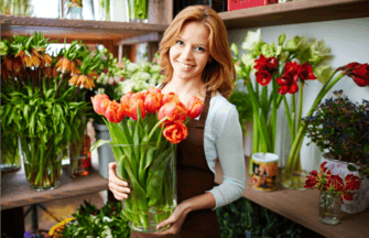 Florist Smiling Image