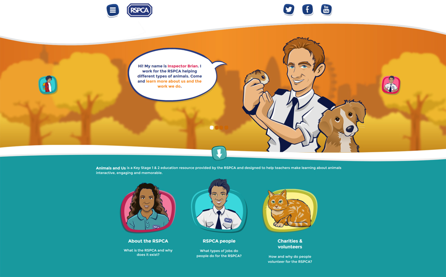 RSPCA Education Website image