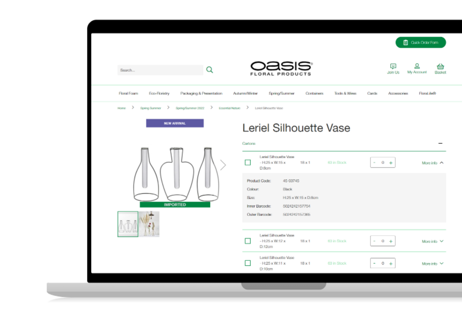 Vase Product View Laptop Image