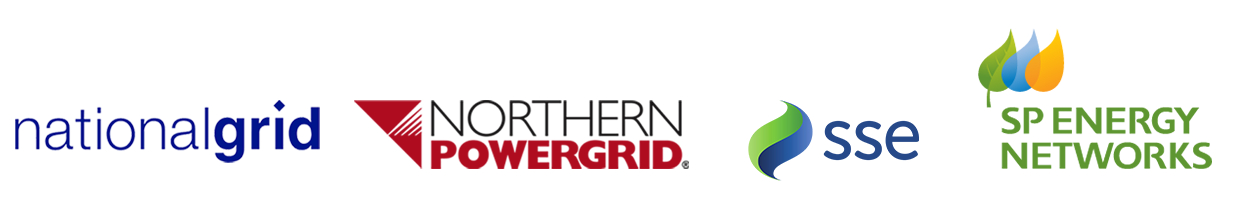 National Grid Logo, Northern Powergrid Logo, SSE Logo, SP Energy Networks Logo