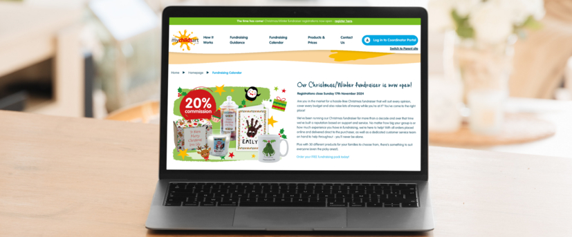 My childs art christmas fundraising page