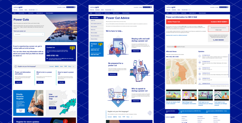 A new dedicated Power Cuts website for National Grid
