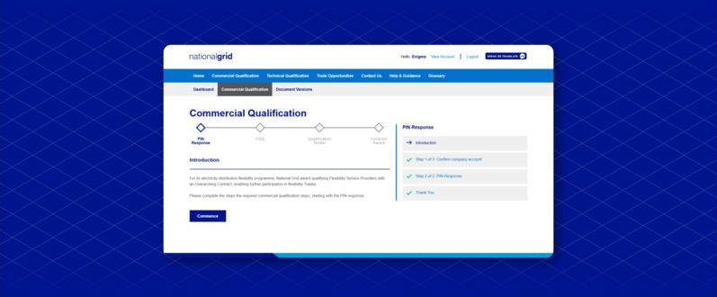 Screenshot of Commercial Qualifications screen in MarketGateway. Screenshot of Commercial Qualifications screen in MarketGateway.