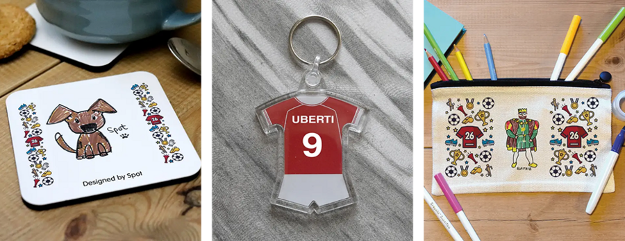 Sample customised World Cup products Sample customised World Cup products
